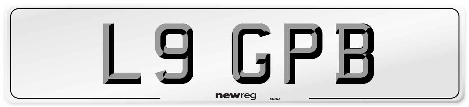 L9 GPB Number Plate from New Reg